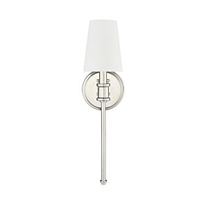 1-Light Wall Sconce in Polished Nickel