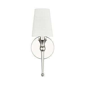 1-Light Wall Sconce in Polished Nickel