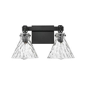 Barlon 2-Light Bathroom Vanity Light in Matte Black