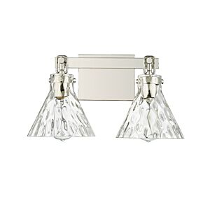 Barlon 2-Light Bathroom Vanity Light in Polished Nickel