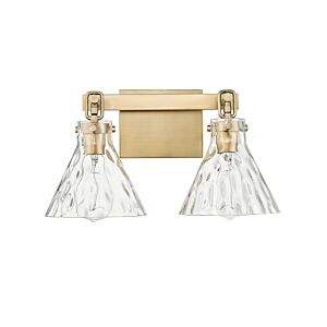 Barlon 2-Light Bathroom Vanity Light in Vintage Brass