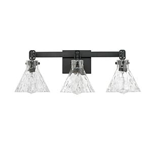 Barlon 3-Light Bathroom Vanity Light in Matte Black