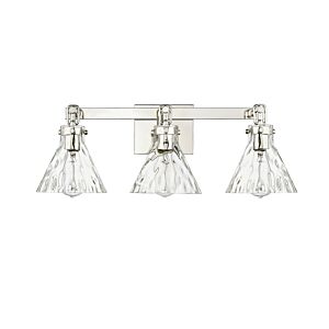 Barlon 3-Light Bathroom Vanity Light in Polished Nickel