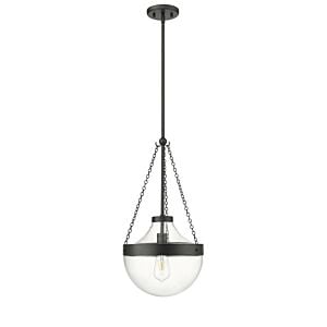 Clarra 1-Light Pendant in Matte Black