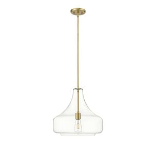 Madelynn 1-Light Pendant in Vintage Brass