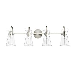 Camellia 4-Light Bathroom Vanity Light in Brushed Nickel