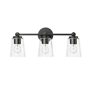 Lauryn 3-Light Bathroom Vanity Light in Matte Black