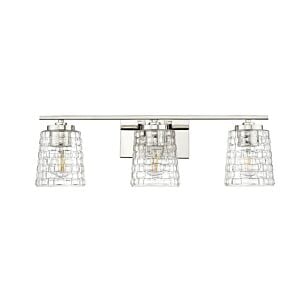 Saben 3-Light Bathroom Vanity Light in Polished Nickel