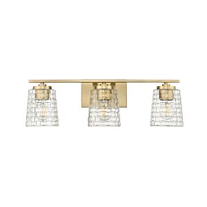 Saben 3-Light Bathroom Vanity Light in Vintage Brass