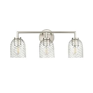 Catania 3-Light Bathroom Vanity Light in Brushed Nickel