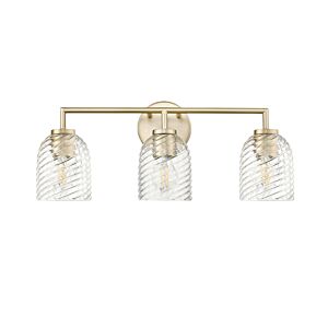 Catania 3-Light Bathroom Vanity Light in Modern Gold