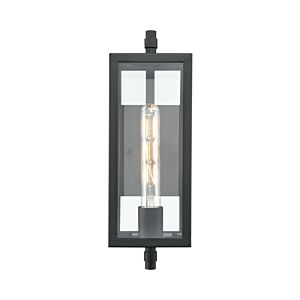 Messi 1-Light Outdoor Wall Sconce in Textured Black