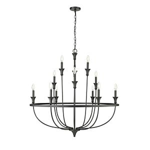 Emery 12-Light Chandelier in Matte Black