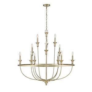 Emery 12-Light Chandelier in Modern Gold