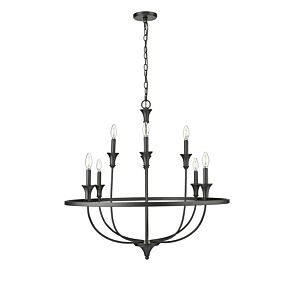 Emery 8-Light Chandelier in Matte Black