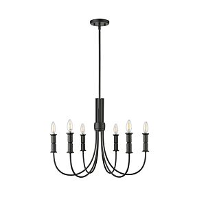 Potiss 6-Light Chandelier in Matte Black