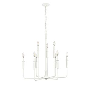 Savanne 9-Light Chandelier in Textured White