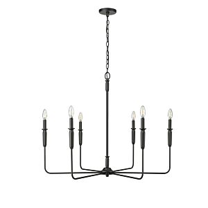 Savanne 6-Light Chandelier in Matte Black