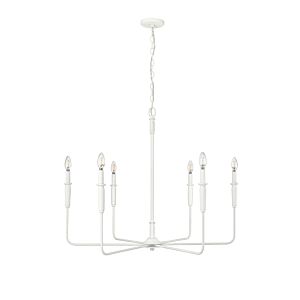 Savanne 6-Light Chandelier in Textured White