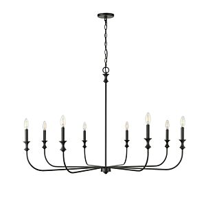 Savanne 8-Light Chandelier in Matte Black