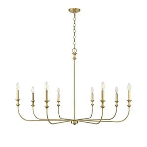 Savanne 8-Light Chandelier in Vintage Brass