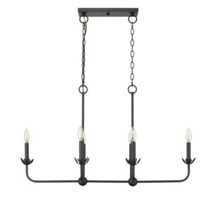 Freesia 6-Light Chandelier in Matte Black