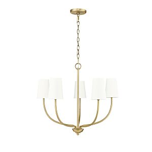 Kandor 5-Light Chandelier in Vintage Brass