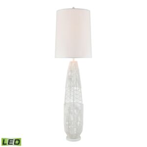 Husk 1-Light LED Floor Lamp in White