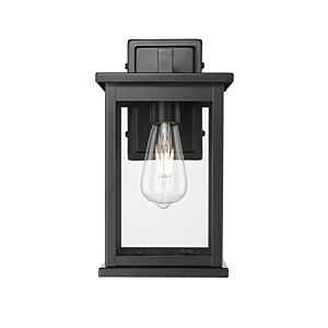 Bowton II 1-Light Outdoor Wall Sconce in Powder Coated Black