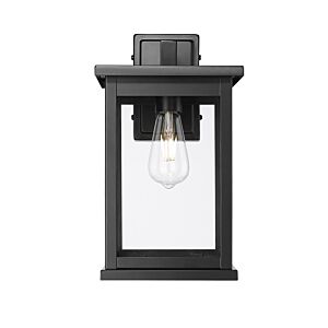 Bowton II 1-Light Outdoor Wall Sconce in Powder Coated Black