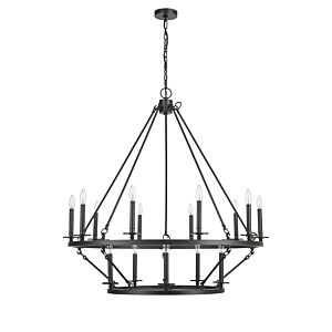 Florence 15-Light Chandelier in Matte Black