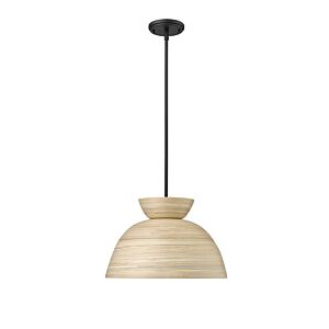 Jaycen 1-Light Pendant in Matte Black