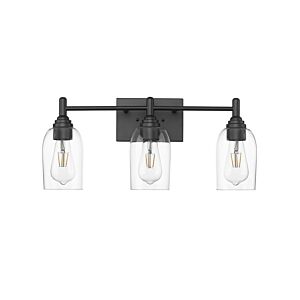 Arlett 3-Light Bathroom Vanity Light in Matte Black