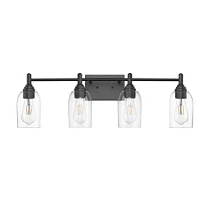 Arlett 4-Light Bathroom Vanity Light in Matte Black