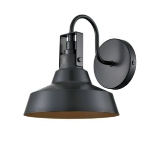 Axell 1-Light Outdoor Wall Sconce in Powder Coated Black