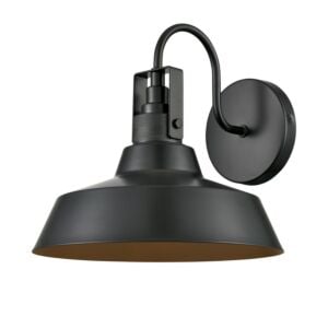 Axell 1-Light Outdoor Wall Sconce in Powder Coated Black