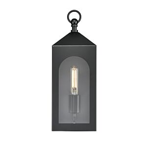 Bratton 1-Light Outdoor Wall Sconce in Powder Coated Black