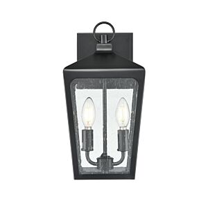 Brooks 2-Light Outdoor Wall Sconce in Powder Coated Black