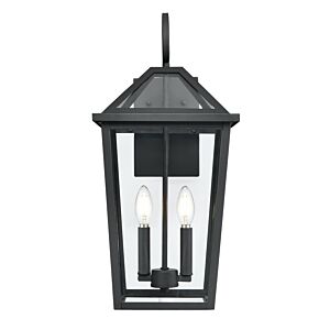 Eston 2-Light Outdoor Wall Sconce in Textured Black