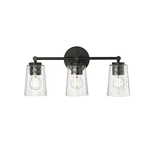 Ashli 3-Light Bathroom Vanity Light in Matte Black