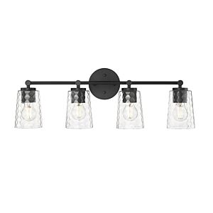 Ashli 4-Light Bathroom Vanity Light in Matte Black