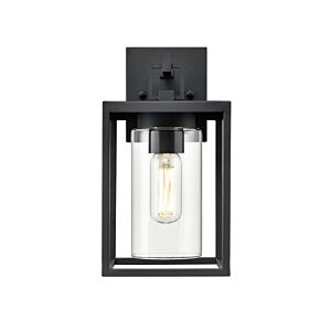 Ellway 1-Light Outdoor Wall Sconce in Textured Black