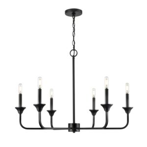 Herring 6-Light Chandelier in Matte Black