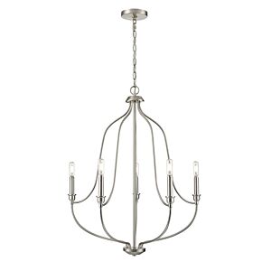 Senoia 5-Light Chandelier in Brushed Nickel