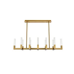 Noemi 12-Light LED Pendant in Satin Gold