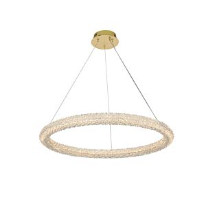 Bowen 1-Light LED Chandelier in Satin Gold