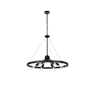 Thora 6-Light Pendant in Black