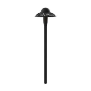 1-Light LED Pierced Dome in Black Textured