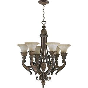 Madeleine 6-Light Chandelier in Corsican Gold