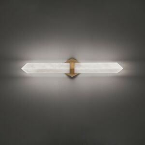 Javelin 1-Light LED Bathroom Vanity Light in Aged Brass